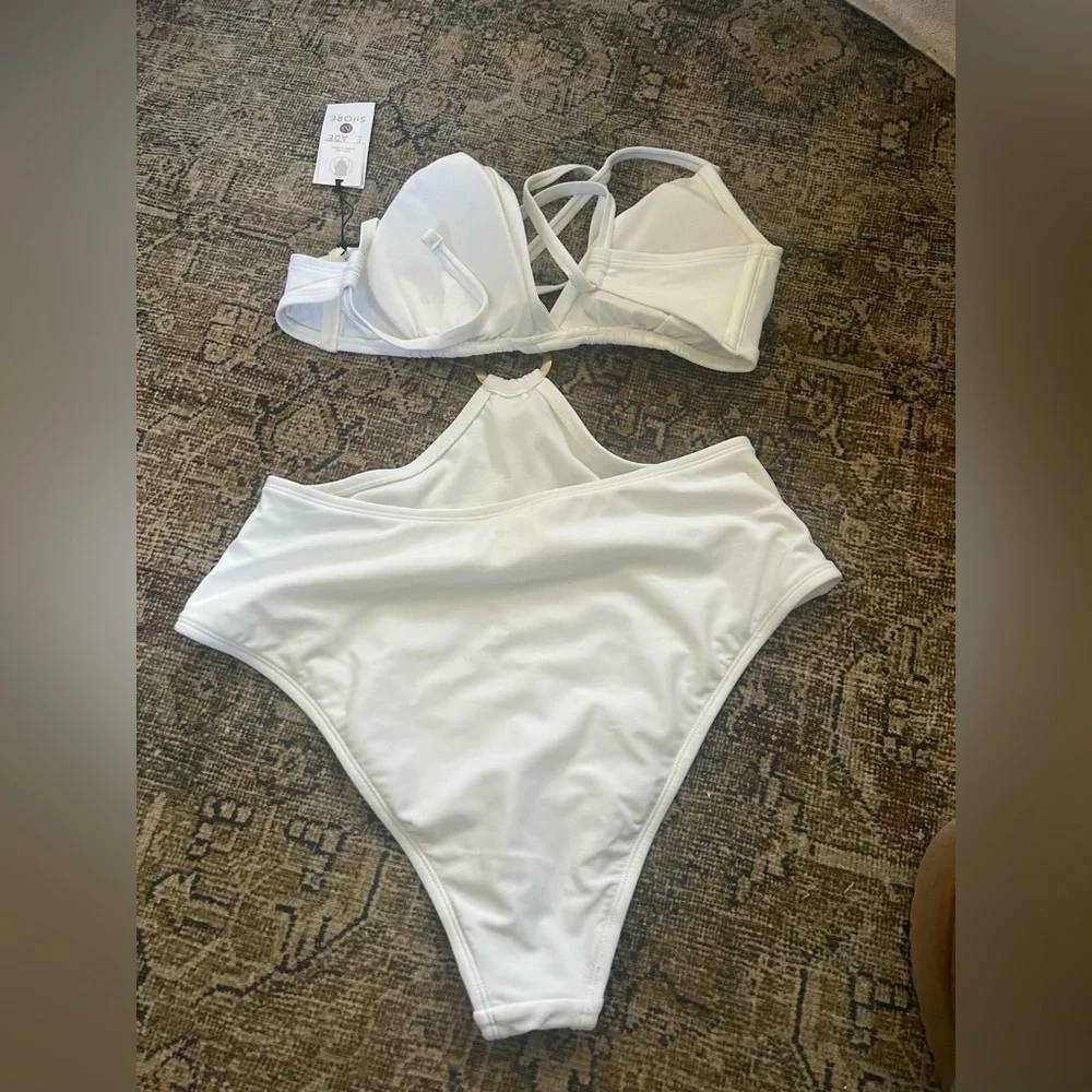 NWT Shade and Shore white monokini